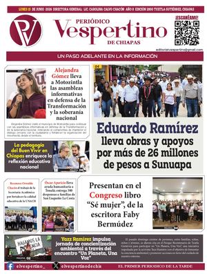 Periodico Vespertino De Chiapas 15 Junio 2026