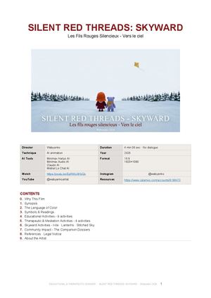 Silent Red Threads: Skyward — Educational & Therapeutic Activity Dossier