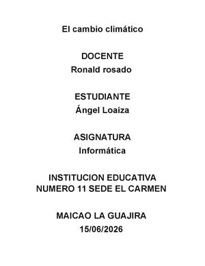 El Cambio Climático
