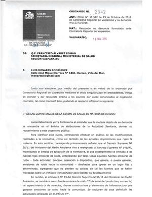 Competencias Ministerio De Salud Y Ministerio Del Medio Ambiente Sobre Ruidos Molestos