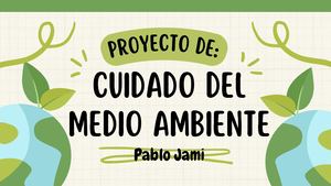 Presentación Biología Medio Ambiente Ilustrado Verde