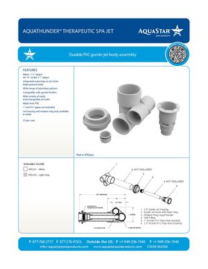 ATGxxx - Aqua Thunder 2 5'' Gunite Jet Body Assembly