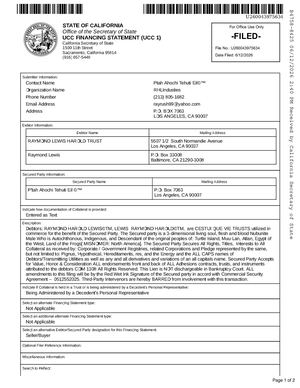 UCC 1 Financing Statement Approved June 12, 2025