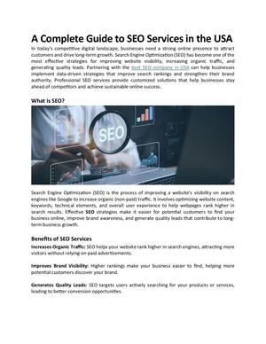 Seo Services In The Usa | NMS
