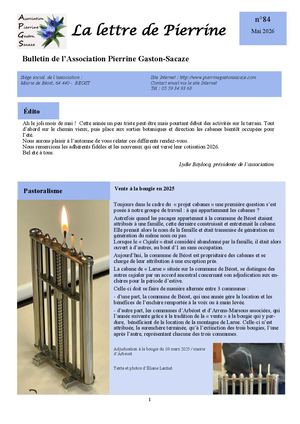 Lettre de Pierrine n°84 / Mai 2026