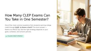 How Many Clep Exams Can You Take In One Semester