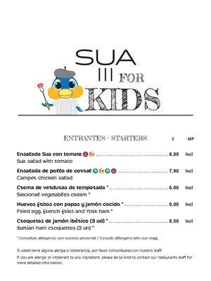 Sua Menu Infantil