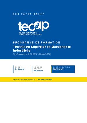 Tecap Catalogue Formation Rncp36247