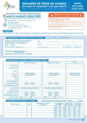 Formulaire D'inscription TESH 2023 - 2024