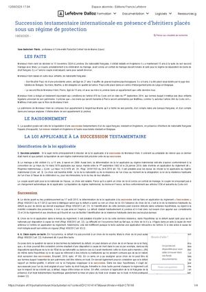 UNGP SNH 5 25 Inf. 9_ Cas Pratique Sucession Avec Mineur Résident Hors De France
