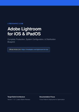 Adobe Lightroom for iOS & iPadOS Setup Guide v11.5.1