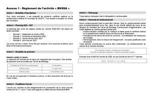2026 2027_ Réglement De L'activité BNSSA