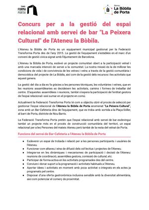 202606 Concurs Per A La Gestió Del Servei De Bar Cafeteria
