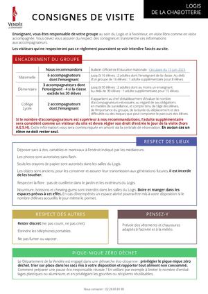 CONSIGNES 26 27 Chabotterie