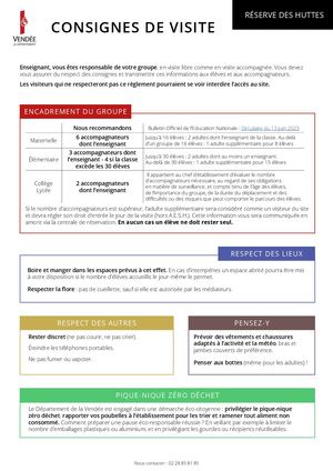 CONSIGNES 26 27 Réserve