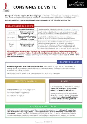 CONSIGNES 26 27 Tiffauges