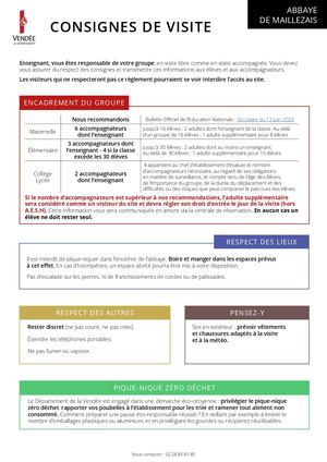 CONSIGNES 26 27Maillezais