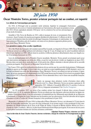 1930 06 20 Torres premier aviateur portugais mort au combat