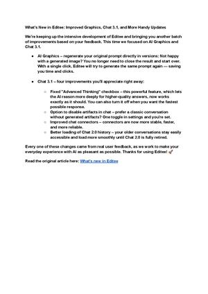 What's New In Editee