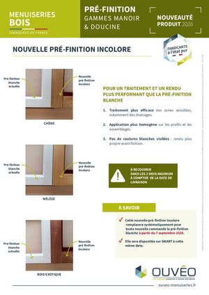 NOUVEAUTÉ Bois Pre Finitions incolore