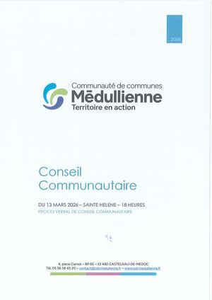 Procès verbal du 13 03 2026 signé