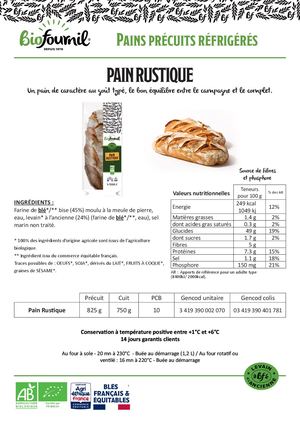 Fiche Produit Pain Rustique