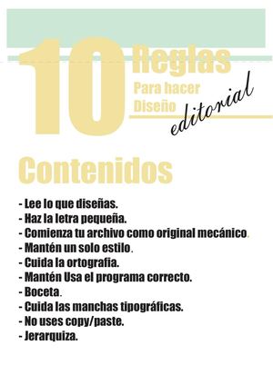10 reglas para hacer diseño editorial