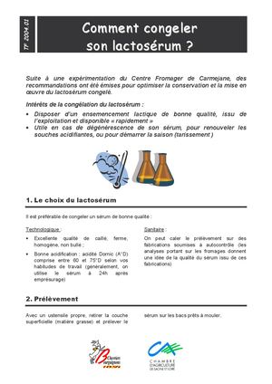 Congelation Lactoserum