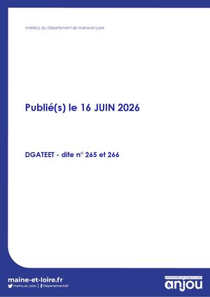 16 Juin 2026 - Arretes Teet 265 266