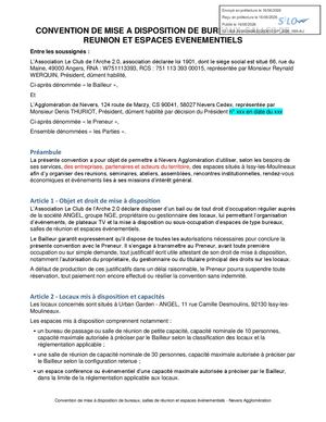 DP 2026 089 PII Convention MAD Locaux Club Arche PJ