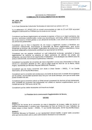 DP 2026 089 PII Convention MAD Locaux Club Arche