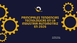 Presentación Ingeniería Mecánica Ilustraciones Azul Y Amarillo
