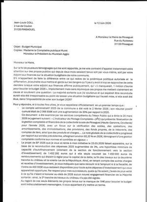 Courrier Maire Budget