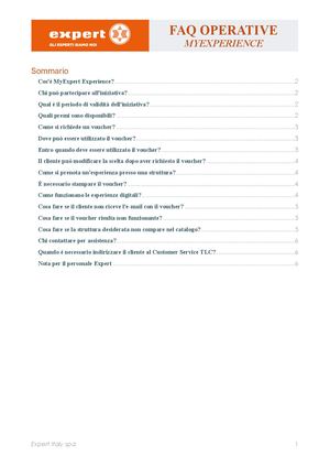 Faq My Experienze