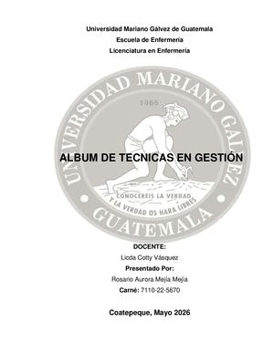 Albun De Tecnicas, Gerencia Rm