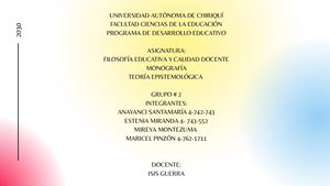 Copia De Universidad Autónoma De Chiriquí Facultad Ciencias De La Educación Programa De Desarrollo Educativo Asignatura Filosofía Educativa Y Calida Docente Interante Anayanci Santamaría 4 742 743