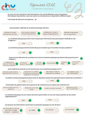 QUIZ Contention Physique