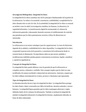 Investigacion Integridad De Datos Vancouver