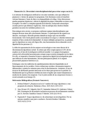 Diversidad E Interdisciplinariedad Para Evitar Sesgos Con La Ia