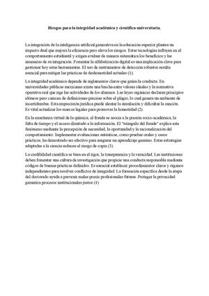 Arroba Anthony Riesgos Para La Integridad Académica Y Científica Universitaria