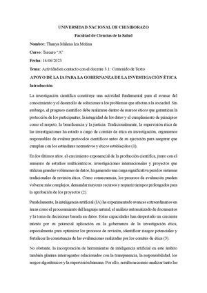 Iza Malena Apoyo De La Ia Para La Gobernanza De La Revisión De La Investigación Ética