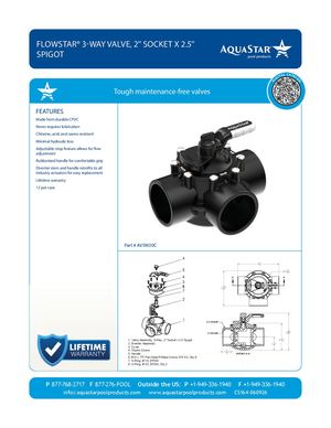 AV3W20C Flow Star 3-Way Valve, 2'' Socket X 2 5'' Spigot - CS164-012224
