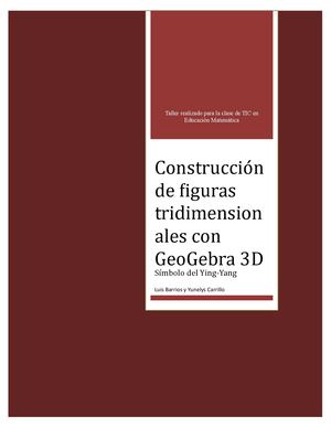 Taller Nº3 Construcción de Figuras Tridimensionales con GeoGebra 3D
