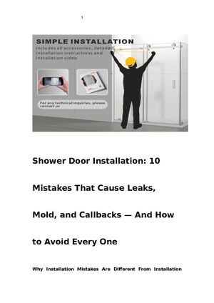 10 Shower Door Installation Mistakes That Cause Leaks