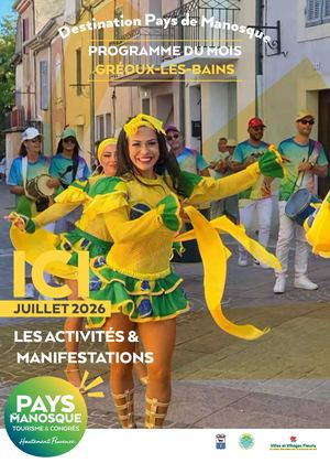 Programme des animations de Gréoux-les-Bains | Juillet 2026