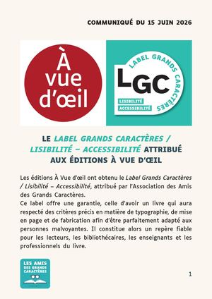 Attribution Label Grands Caractères À Vue D'œil