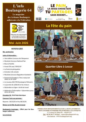 L'info Boulangerie 64 Mai Juin 2026