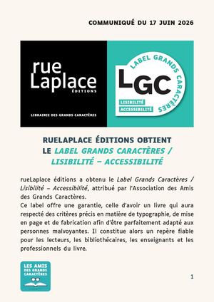 Attribution Label Grands Caractères Rue Laplace