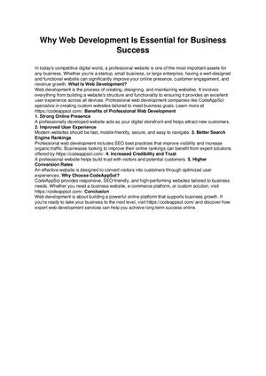 Web Development Article Code App Sol