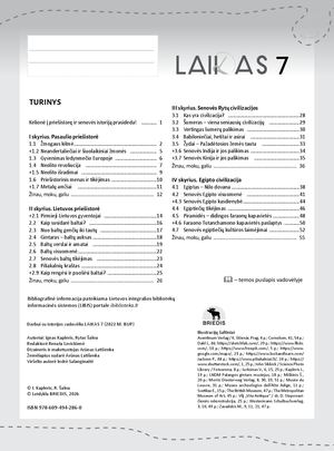 Laikas 7. Užduočių sąsiuvinis 7 kl., I d. 2022 m. BUP